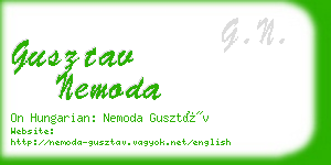 gusztav nemoda business card